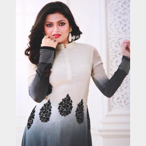 Classical Indian Shalwar Kameez with fish cut style in soft georgette with tie dye